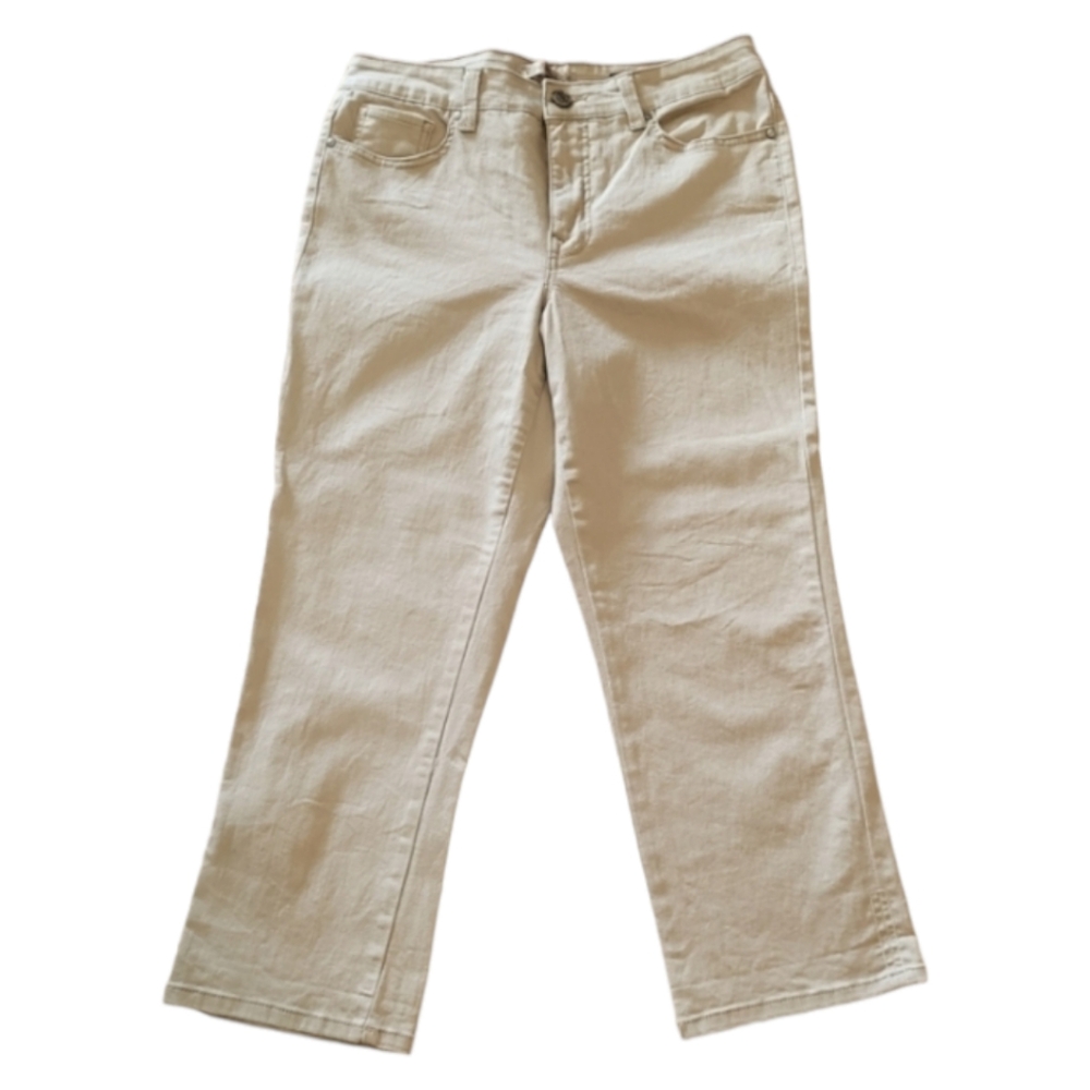 EUC Nine West Women Size 10 Tan Jeans Straight Leg Jeans Like New